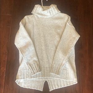 Turtleneck white/grey